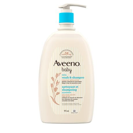 Aveeno Baby Wash & Shampoo, Value Size, 975 mL