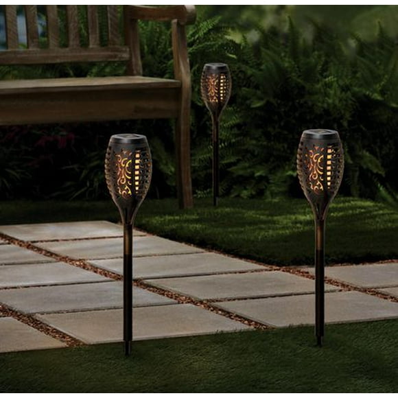 Mainstays Solar Tiki Fire Flame Torch