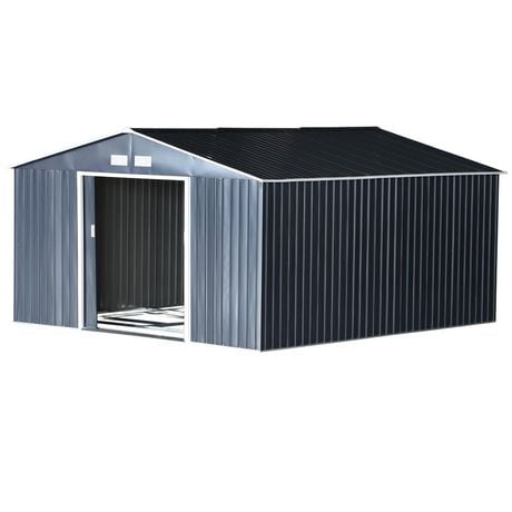 Outsunny 11.2ft x 12.5ft Practical Backyard Garden Storage Tool Shed ...