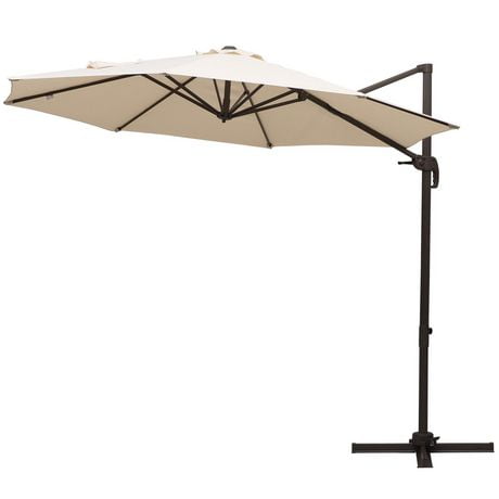 Outsunny 15' Outdoor Patio Umbrella with Twin Canopy Sunshade Steel ...