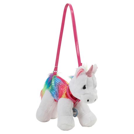 Poochie and Co. Unicorn with Rainbow Sequins Plush Purse | Walmart Canada