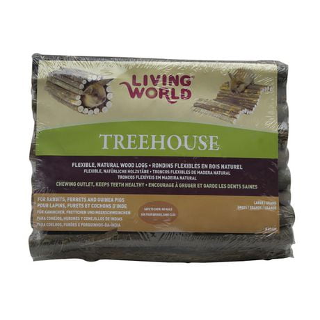 Living World Tree House Real Wood Logs - Large