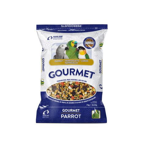 Mélange Gourmet HARI de qualité supérieure pour perroquets, 2 kg (4,4 lb)