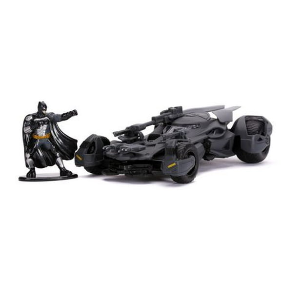 Voiture Moulée sous Pression Batmobile de la Justice League à l'Échelle 1:32 et Figurine Batman de 1,65"