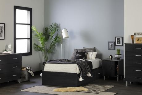 South Shore Cosmos Collection 5 Drawer Chest Black Onyx And