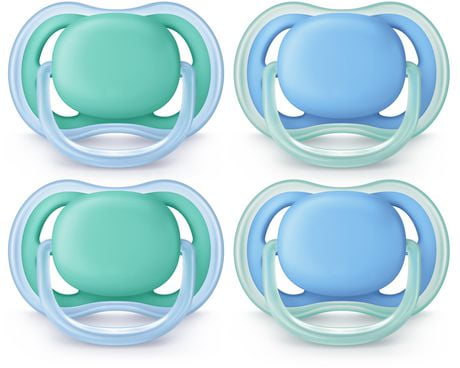 Philips Avent Ultra Air Pacifier 6-18m, blue/green, 4 pack, SCF244/42 ...