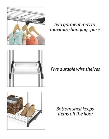 Whitmor Double Rod Closet Walmart Canada