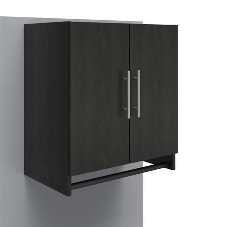 Systembuild Evolution Camberly 2 Door Wall Cabinet with Hanging Rod, Graphite Gray