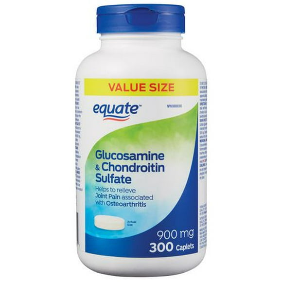 Equate Sulfate de glucosamine et chondroïtine 900mg 300 comprimés