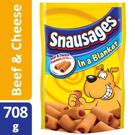 Snausages In a Blanket gâteries pour chiens bœuf et fromage 708g
