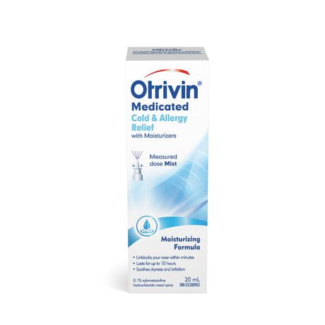 Otrivin Medicated w/Moisturizers Cold & Allergy Relief Nasal Decongestant