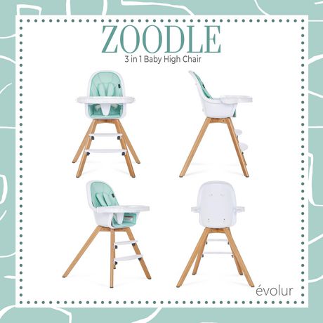 Evolur Zoodle 3 In 1 High Chair Model 254 Walmart Canada