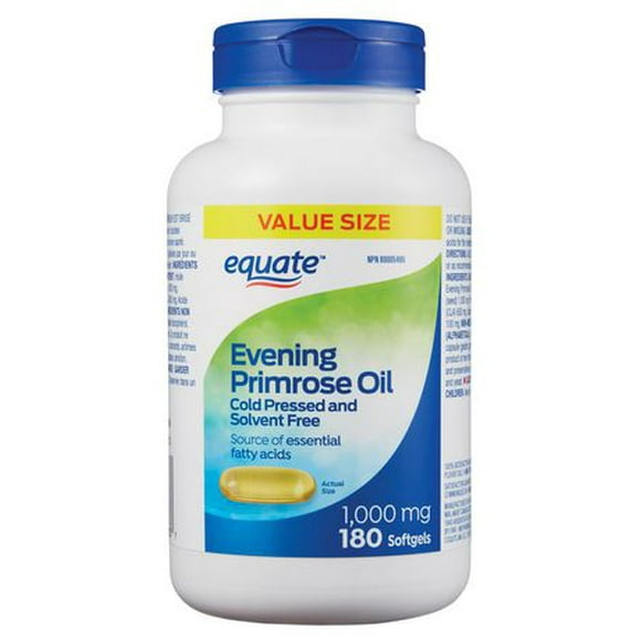 Equate Evening Primrose Oil 1000mg, 180 Softgel