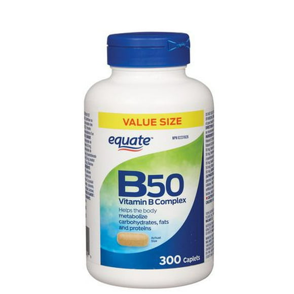 Equate B50 Vitamin B Complex, 300 Caplets