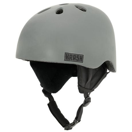 KRASH ADULT SNOW HELMET GREY, Sizes 58-62cm