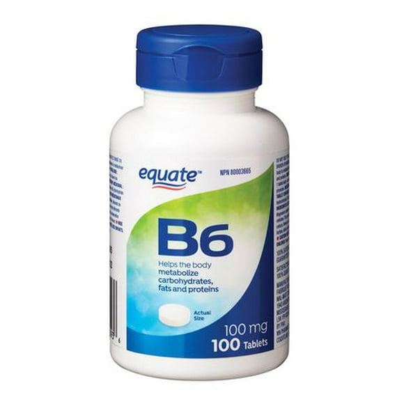 Equate Vitamin B6 100mg, 100 Tablets