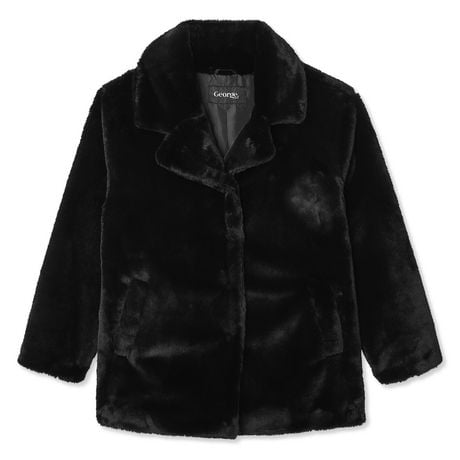 George Women's Faux Fur Car Coat | Walmart Canada