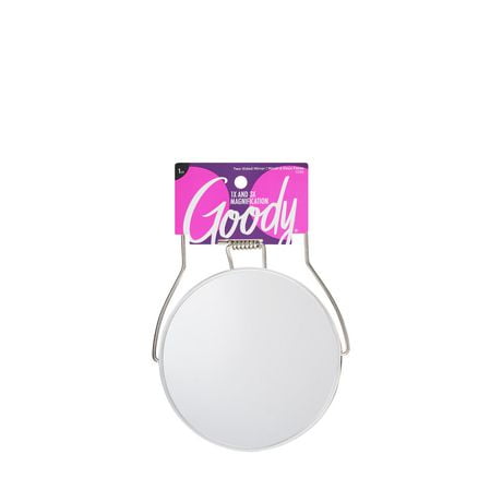 Goody Two Sided Makeup Mirror, Magnifying Mirror, 1 Ct, 2 Sided Round Mirror