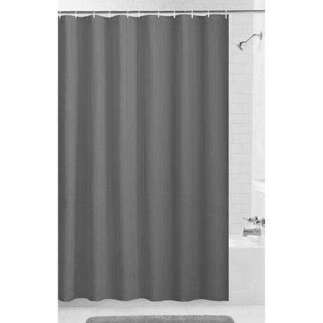 Mainstays Textured Microfiber Fabric Shower Curtain Liner