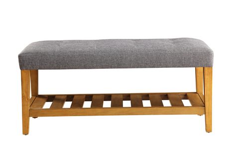 ACME Charla Bench in Gray & Oak | Walmart Canada