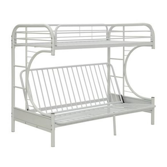 ACME Eclipse Twin XL over Queen Futon Bunk Bed in White