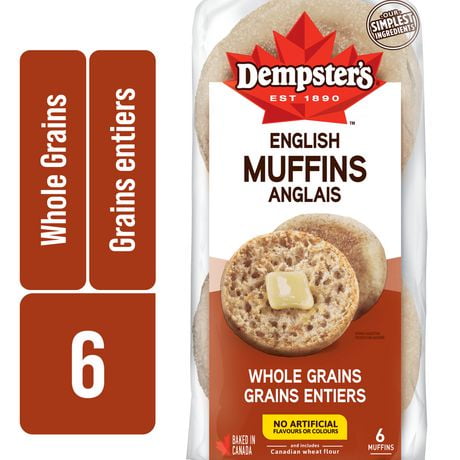 Muffins anglais aux grains entiers de Dempster’s® Emb. de 6; 450&nbsp;g