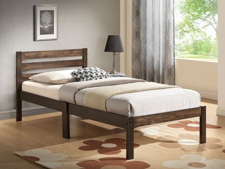 Zinus Suzanne Ironline Metal and Wood Platform Bed Frame with Headboard /  No Box Spring Needed, Wood Slat Support- 5 Year Warranty 