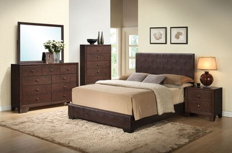 ACME Ireland III Queen Bed in Brown PU - Walmart.ca