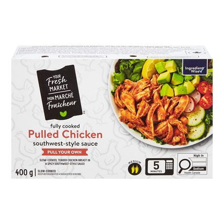 Your Fresh Market Fully Cooked Pulled Chicken in Southwest-Style Sauce, 400 g