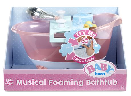 baby born interactive bathtub with foam playset