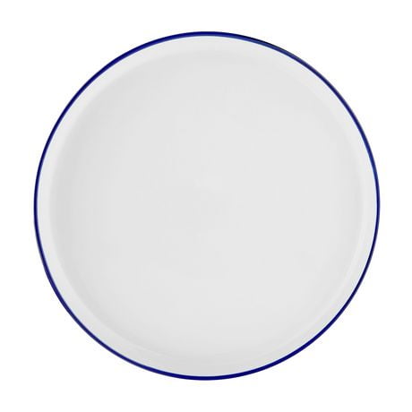 Mainstays Blue Rim Stoneware Dinner Plate, BLUE RIM DINNER / D 25.7cm