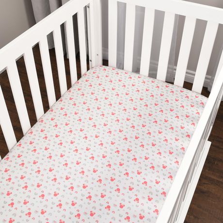 Disney Minnie Mouse Aller Dotty Paquet De 2 Draps Housses Pour Lit De Bebe Walmart Canada