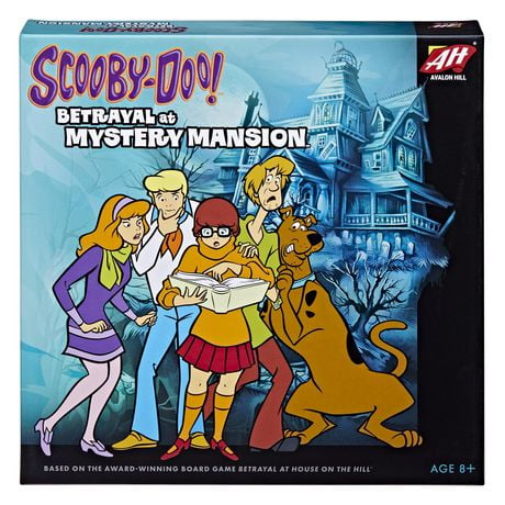 Avalon Hill Scooby-Doo Betrayal at Mystery Mansion, jeu de plateau coopératif inspiré de Betrayal at House on the Hill, à partir de 8 ans