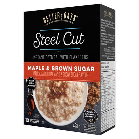 Better Oats Steel Cut Maple & Brown Sugar Instant Oatmeal | Walmart Canada