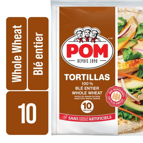 POM® 100% Whole Wheat Large Tortillas, 610 g