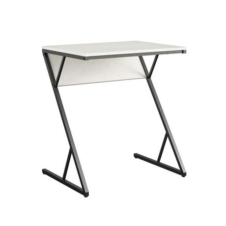 Table d’appoint/Bureau d’ordinateur portable par Novogratz, plâtre/gris acier