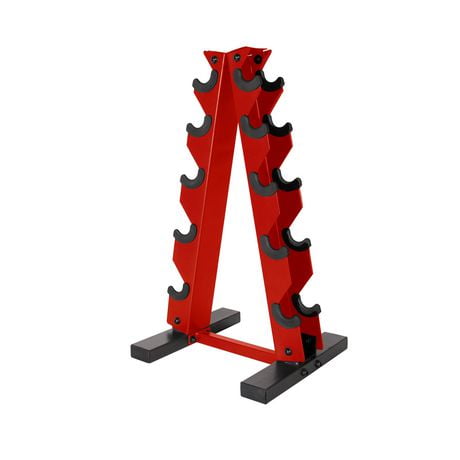 CAP Barbell A Frame Dumbbell Rack, Red (Hold 5 pairs)