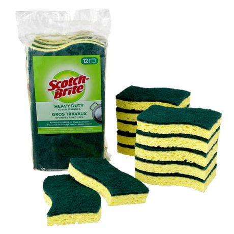 Scotch-Brite Heavy Duty Scrub Sponge, 12/pack, Scotch-Brite Scrub Sponge HD-12-9-CA
