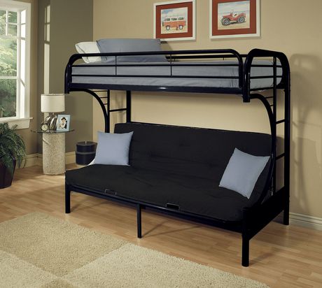 Acme Eclipse Twin Over Full Futon Bunk, Twin Over Futon Bunk Bed Wood