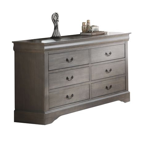 Acme Louis Philippe Iii Dresser In Antique Gray