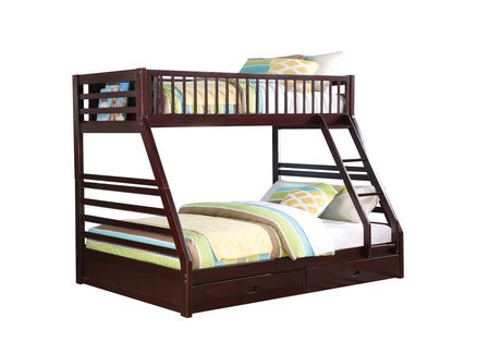 Acme Jason Xl Twin Over Queen Bunk Bed, Twin Over Queen Bunk Bed White