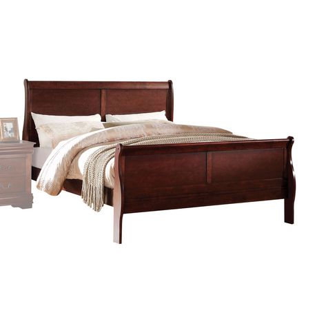 ACME Louis Philippe Eastern King Bed in Cherry | Walmart Canada