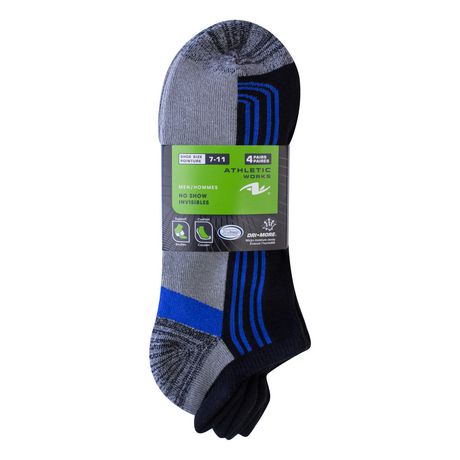 Athletic Works Men's 4-Pair No Show Liner Socks | Walmart Canada