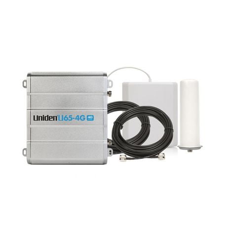Uniden® U65 4G Cellular Signal Booster Kit with Outdoor post Omni Directional & Indoor Panel Directional Antennas with 40ft & 10ft Low Loss Cables
