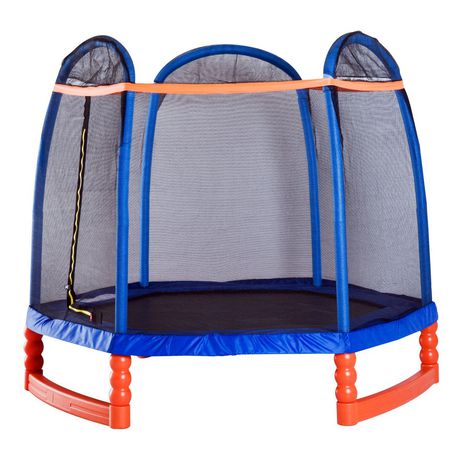 Aosom 7ft Outdoor Kids Mini Trampoline With Safety Enclosure Walmart Canada