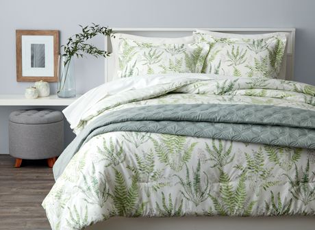 Hometrends Fern Comforter And Quilt Set 4 Pieces Walmart Canada