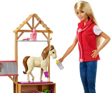 barbie farm vet playset