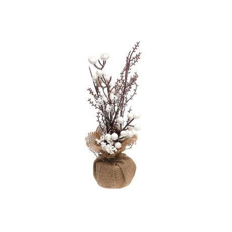 White Frosted Berry Twig Tree In Burlap Pot Set Of 2 Walmart Ca   6000205434255 