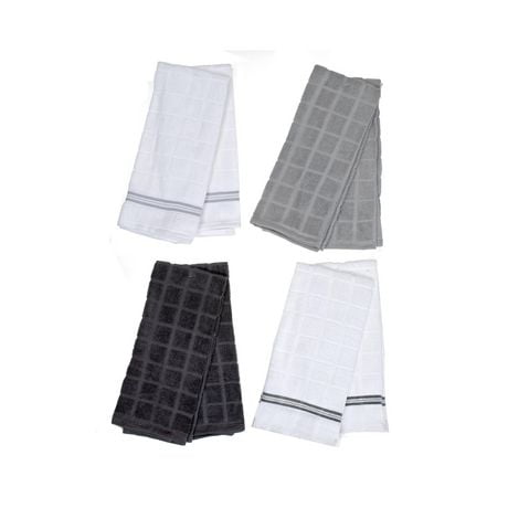 2Pk Checkered Terry Kitchen Towels Asstd Walmart Ca   6000205434619 