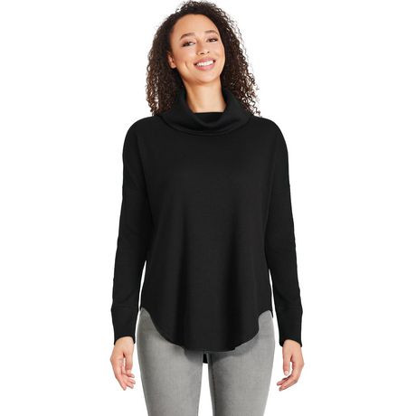 George Women's Cowl Neckline Waffle Knit Top | Walmart Canada